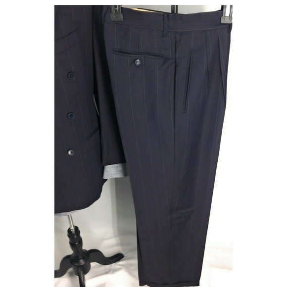 Pal Zileri Pinstripe Mens Suit Double Breasted - Picture 7 of 8